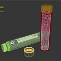 Medical Sample Collection Tube With Red Fluid Label And Sterile Cap For Laboratory Use