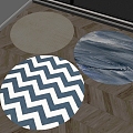 Round carpet Modern carpet 3d model