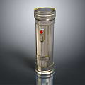 Modern flashlight military flashlight 3d model