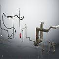 Industrial LOFT Piping 3d model