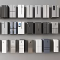 Refrigerators and Freezers in Various Colors Different Styles and Types Neatly Arranged