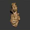 Golden Pony Figurine with Shiny Metallic Surface Detailed Mane and Tail Decorative Ornament