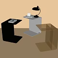 Modern metal acrylic corner several side several 3d model