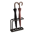 Modern black metal umbrella stand 3d model