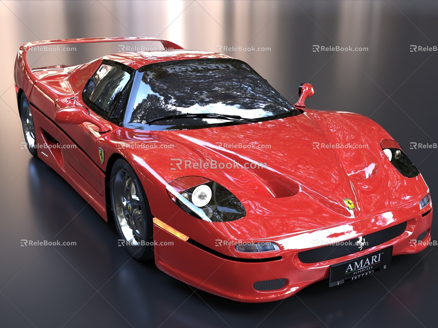 F50 Ferrari Supercar Vintage sports car Early Supercar 3d model