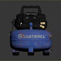 Substance Blue Air Compressor Tank With Black Top And Portable Design