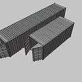Red Shipping Container With Open Door Showing Interior Structure And Details 3d model
