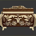 Luxury Ornate Clothing Accessory Storage Box With Rose Carvings And Gold Accents
