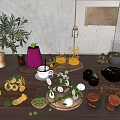 Modern Beverage Juice Drink Combo 3d model