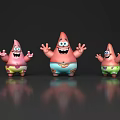 Patrick Star Animated Character Figurines With Happy Expressions Open Arms And Colorful Shorts