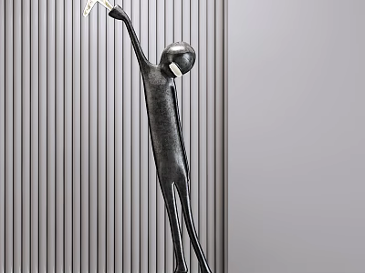 Modern special-shaped floor lamp character sculpture floor lamp 3d model