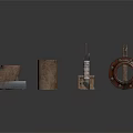 Industrial Machinery Equipment Components Including Metal Pipes Grille Fan And Rings
