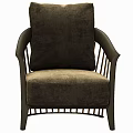 Modern Table and Chair Set with Brown Upholstered Metal Frame Chairs Round Table Decorative Items