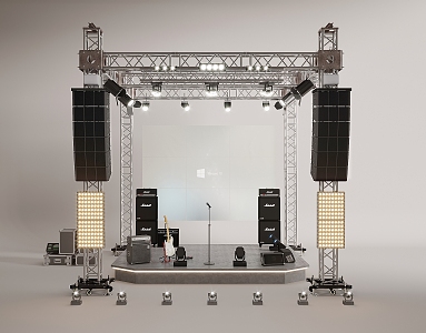 Stage Rack Lighting Equipment Sound Equipment Musical Instruments 3d model