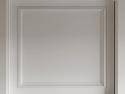 White Ceiling Design With Square Border And Minimalist Modern Interior Style 3d model