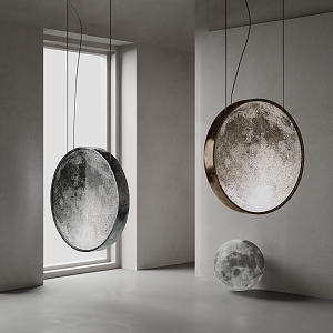 chandelier moon lamp 3d model