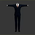Pinstripe Suit With Red Tie And Brown Shoes Formal Business Attire