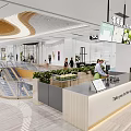 Lingtangdao Milk Tea Shop With Seaside Theme Freshly Made Coconut Water Green Plants Counter