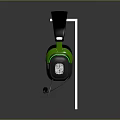Green And Black Wired Gaming Headset With Ergonomic Design And Built In Microphone