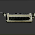 Vintage Typewriter With Classic Design Mechanical Keyboard And Roller Parts