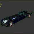 Blue Streamlined Concept Car With Sporty Design LED Headlights And Reflective Surface