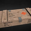 Wooden Crate For 5.56 MM Ammunition With 100 Rounds Labels