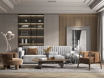 modern living room 3d model