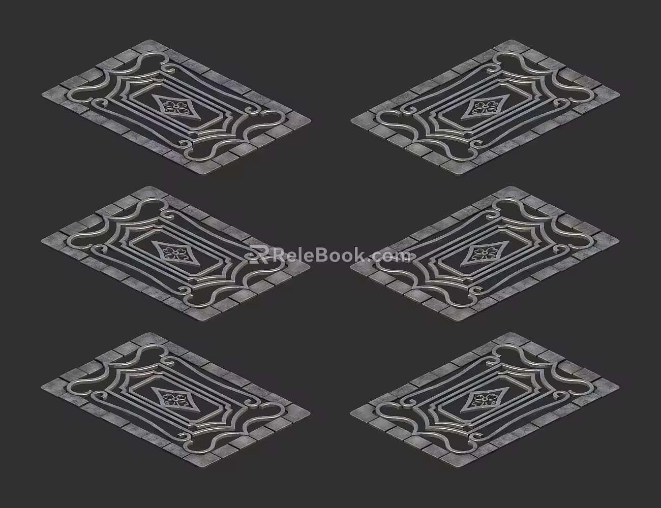 Modern ground pattern 3d model