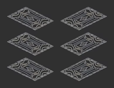 Modern ground pattern 3d model