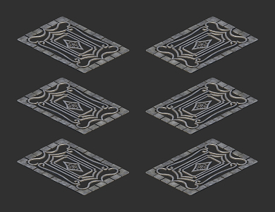 Modern ground pattern 3d model