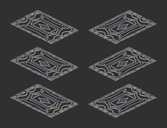 Modern ground pattern 3d model