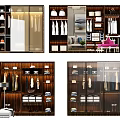 Modern Wardrobe Interior Design With Hanging Rods Drawers And Open Shelves