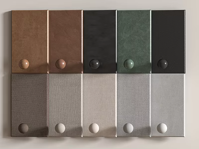 Other Decorative Panels With Various Colors Textures And Round Knobs 3d model