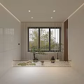 Minimalist Indoor Miniature Garden Display With Potted Trees Stones And Natural Light