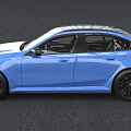 Blue BMW Sports Sedan with Streamlined Body and Black Alloy Wheels