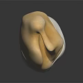 Dental Crown Model Display With Natural Tooth Color And White Base