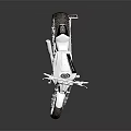 Modern Transparent Motorcycle Design Featuring Sleek Silver Frame Large Wheels And Reflective Surface 3d model