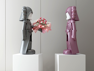 Modern Kaws Sculpture model