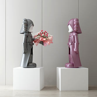 Modern Kaws Sculpture 3d model