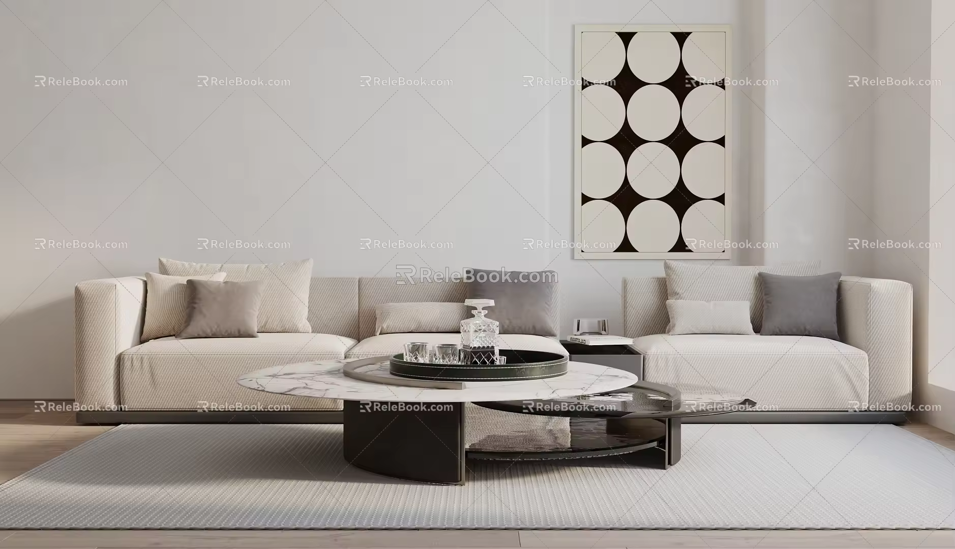 Modern Multiplayer Sofa 3d model
