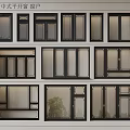 New Chinese Style Casement Windows With Various Grid Designs And Glass Panels