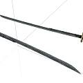 Two Classic Swords With Steel Blades Wooden Hilts Sharp Edges And Traditional Design