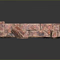 Brick Scene Structure With Yellow Brick Floor And Red Pink Surrounding Walls