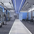 Modern Gym Interior With Multiple Fitness Equipment And Bright Space