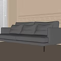 Double sofa multi-person sofa sofa 3d model