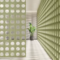 Silent Wind Cement Component Partition Cement Component Screen Silent Wind Cement Component Screen 3d model