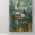 Decorative Painting Figure Painting Landscape Painting Animal Painting 3d model