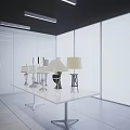 Various Stylish Table Lamps Showcasing Diverse Designs On Modern Display Table