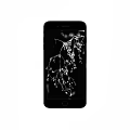 Branch Shaped Decorative Lights With Small Strings On Mobile Screen Black And White