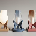 Modern Table Lamps With Colorful Bases And Geometric Design For Home Decor